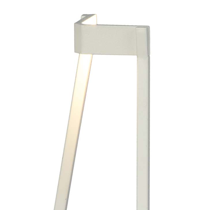 Mantra Minimal Sleek White Corner Led Table Lamp Complete With Inline Switch - 3000K