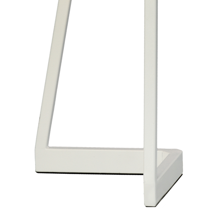 Mantra Minimal Sleek White Corner Led Table Lamp Complete With Inline Switch - 3000K