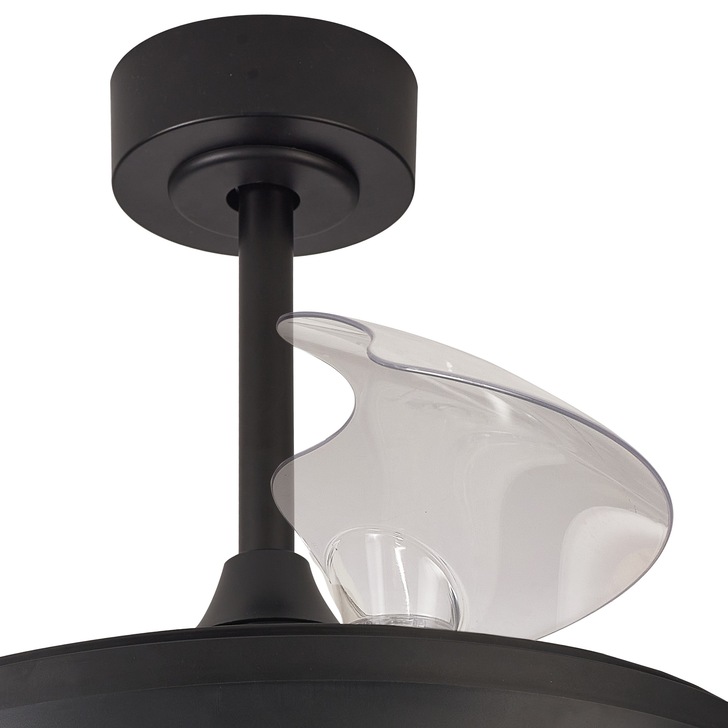 Mantra Mistral Large Black Suspended Led Ceiling Fan Light Complete With Remote Control - 2700K - 5000K