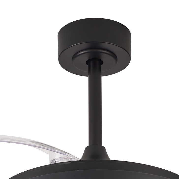 Mantra Mistral Mini Black Suspended Led Ceiling Fan Light Complete With Remote Control - 2700K - 5000K