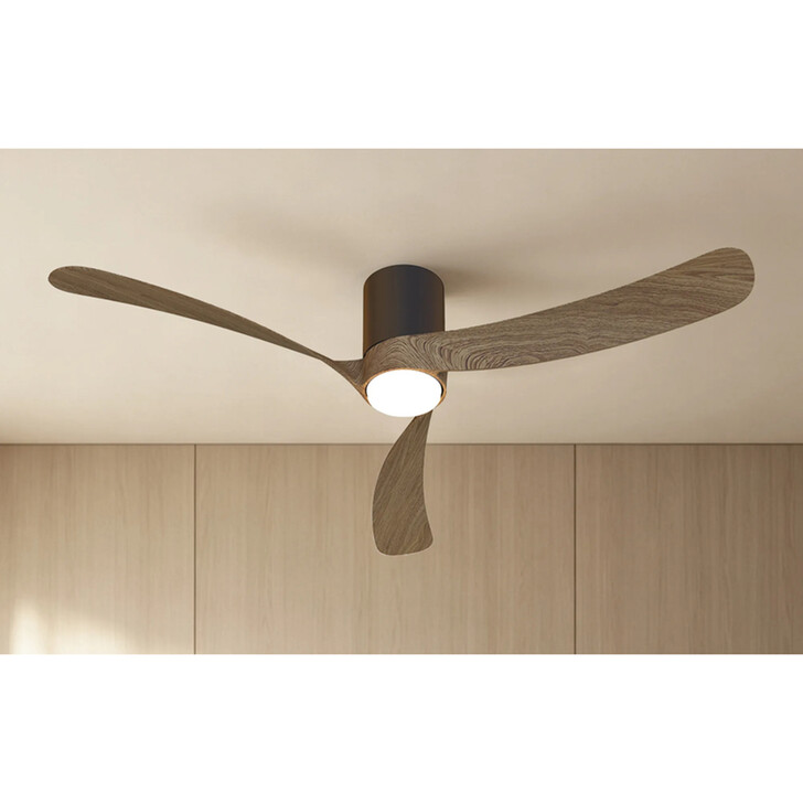 Mantra Nemo II L Large Walnut And Black Led Ceiling Fan Light C/W Remote Control - 3000K - 5000K