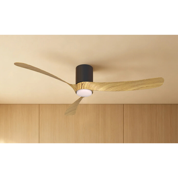 Mantra Nemo II L Large Wood And Black Led Ceiling Fan Light C/W Remote Control - 3000K - 5000K