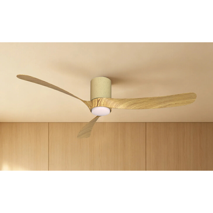 Mantra Nemo II L Large Wood And White Ceramic Led Ceiling Fan Light C/W Remote Control - 3000K - 5000K