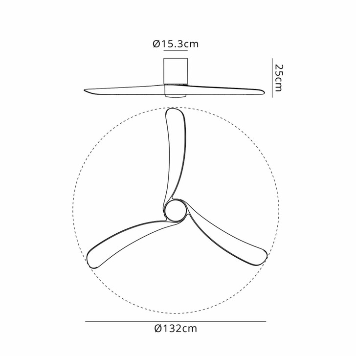 Mantra Nemo II L Large Wood And White Led Ceiling Fan Light C/W Remote Control - 3000K - 5000K