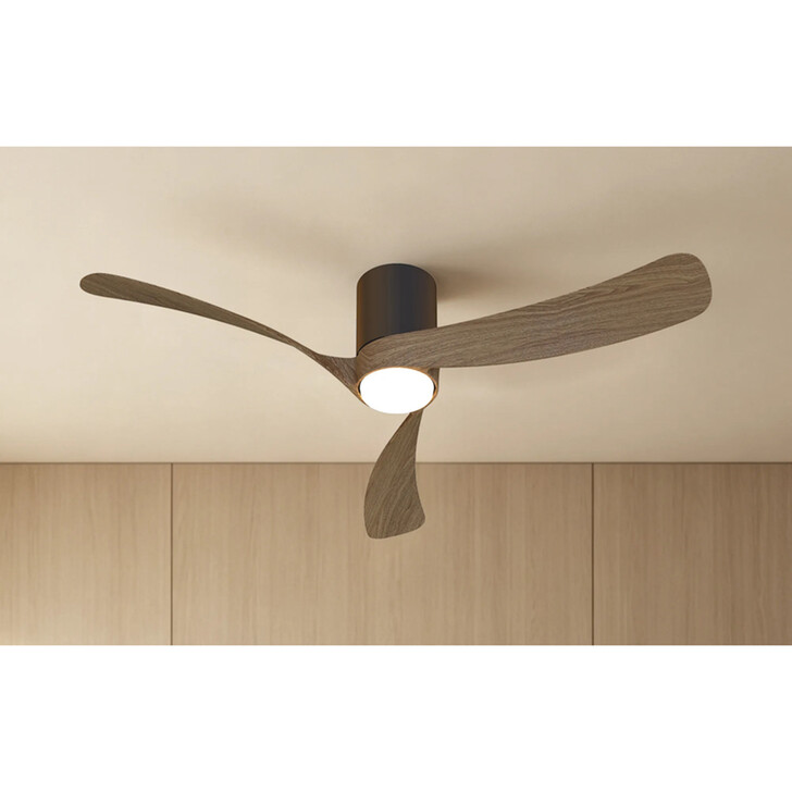 Mantra Nemo II M Black And Walnut Led Ceiling Fan Light Complete With Remote - 3000-5000K