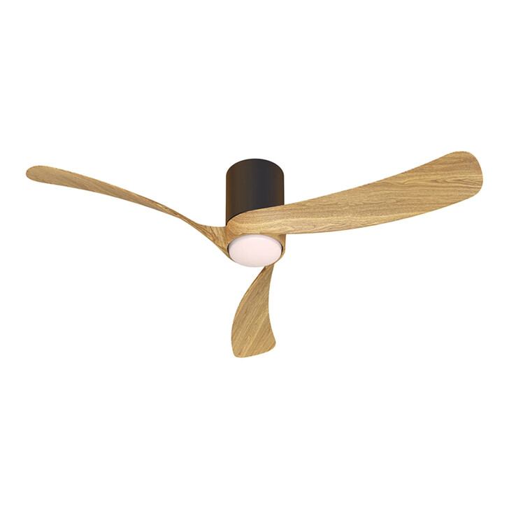 Mantra Nemo II M Black And Wood Led Ceiling Fan Light Complete With Remote - 3000-5000K