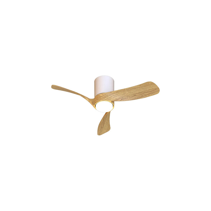 Mantra Nemo II Xs Wood And White Led Ceiling Fan Light Complete With Remote - 3000-5000K