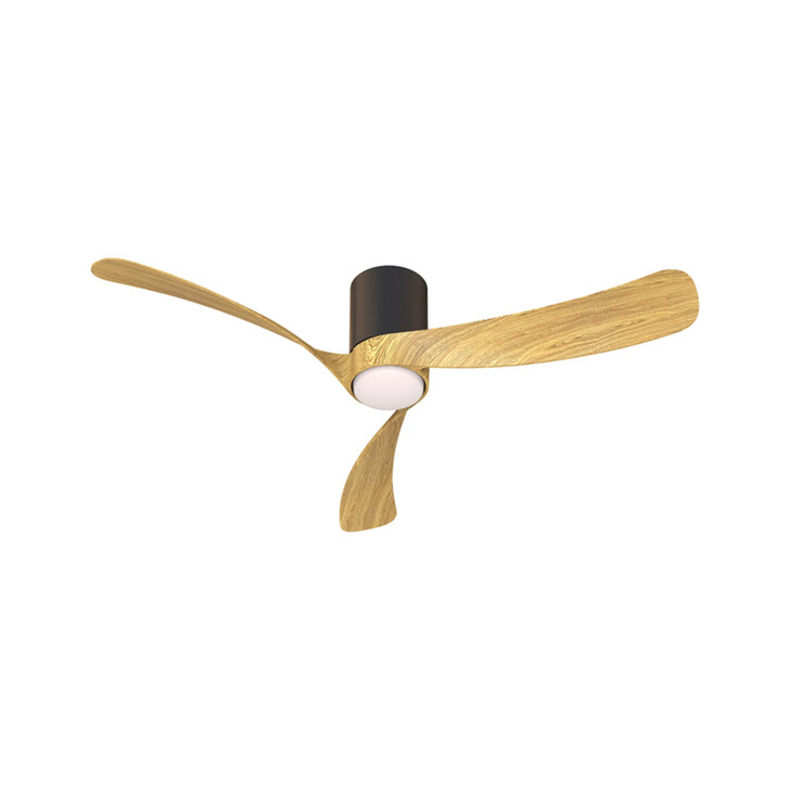 Mantra Nemo M Wood And Black Led Ceiling Fan Light Complete With Remote - 3000-5000K