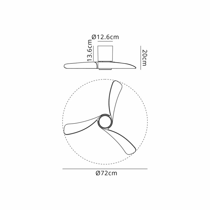 Mantra Nemo Xs White Led Ceiling Fan Light Complete With Remote - 3000-5000K