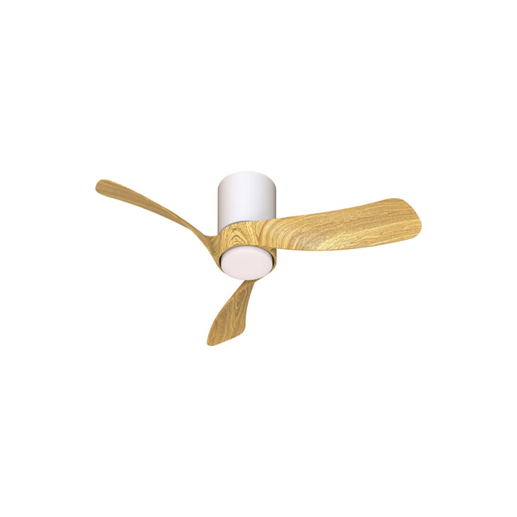 Mantra Nemo Xs Wood And White Led Ceiling Fan Light Complete With Remote - 3000-5000K
