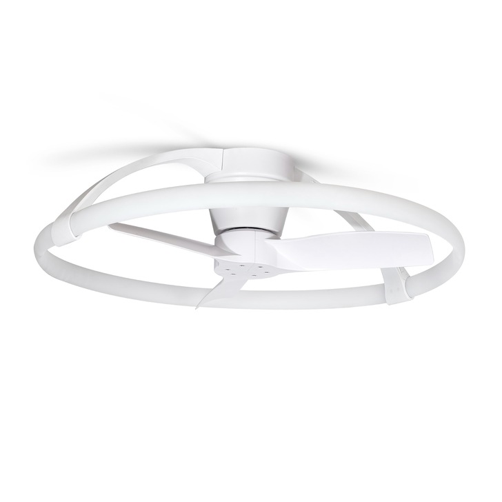 Mantra Nepal Mini Modern Led Ceiling Fan Light White With Remote Control