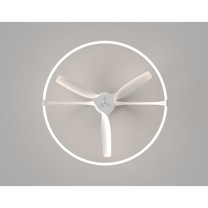 Mantra Nepal White LED Ceiling Light With Built-In Reversible Fan C/W Remote Control