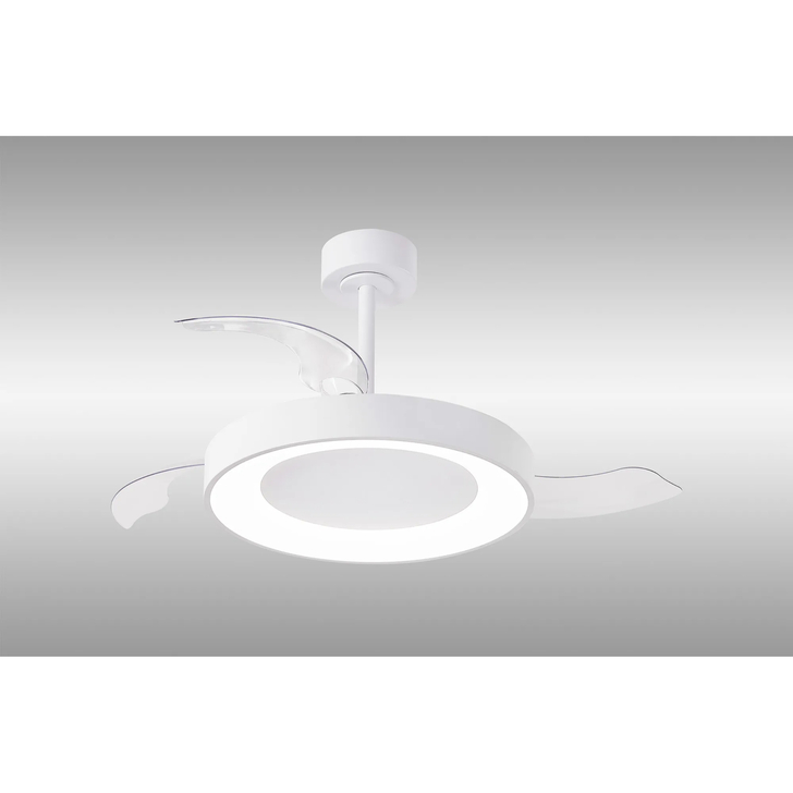 Mantra Niseko Fan M 49cm 50W LED Dimmable Ceiling Light With Built-In 30W DC Fan: 2700-5000K Remote Control: 5500lm: White