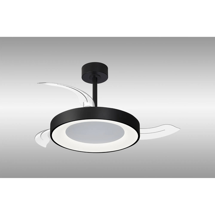 Mantra Niseko Fan S 40cm 45W LED Dimmable Ceiling Light With Built-In 25W DC Fan: 2700-5000K Remote Control: 5000lm: Black