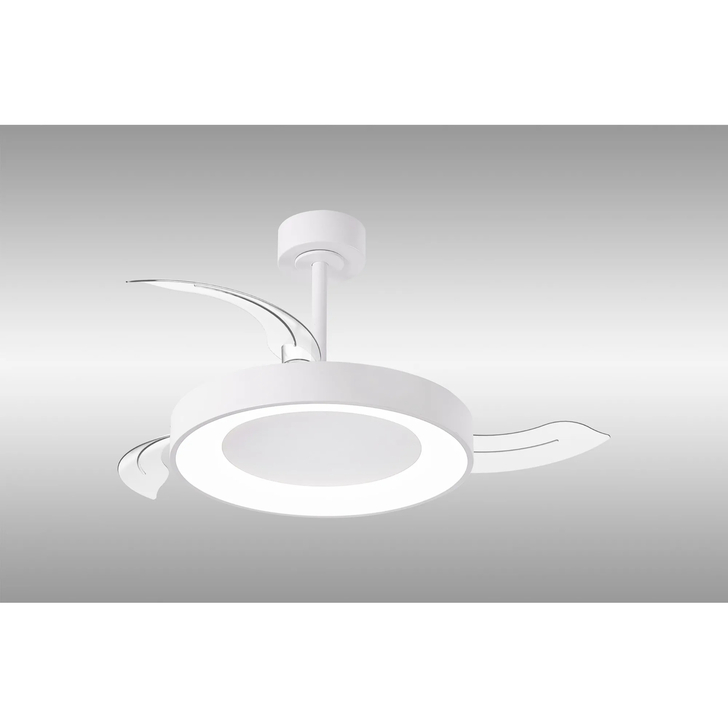 Mantra Niseko Fan S 40cm 45W LED Dimmable Ceiling Light With Built-In 25W DC Fan: 2700-5000K Remote Control: 5000lm: White