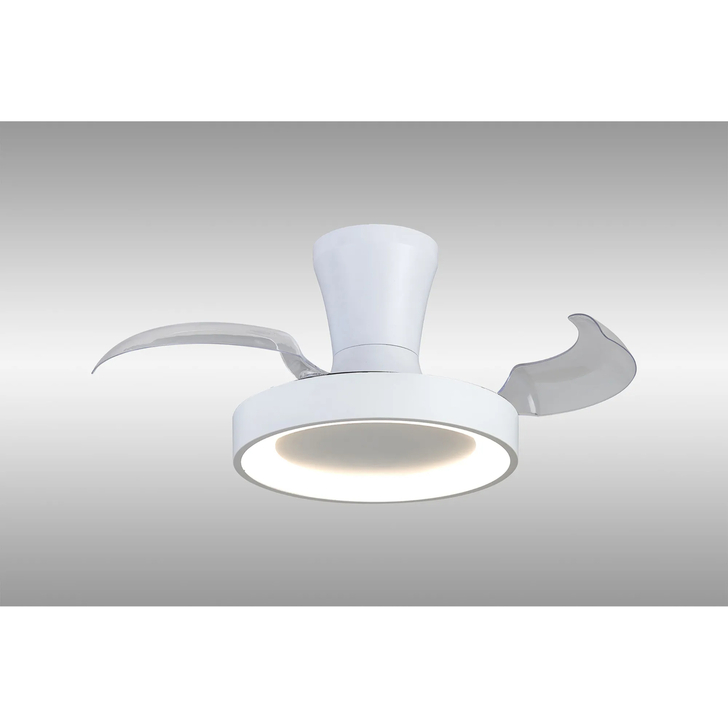Mantra Niseko Fan XS 33cm 25W LED Dimmable Ceiling Light With Built-In 25W DC Fan: 2700-5000K Remote Control: 2500lm: White