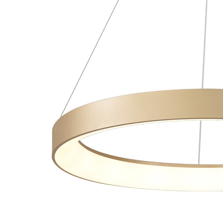 Mantra Niseko II Extra Large 90cm LED Gold Ring Pendant Complete With Remote Control & App - 2700K-6000K Tuneable