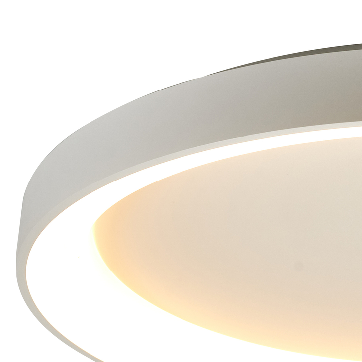 Mantra Niseko II Extra Large 90cm LED White Flush Ring Ceiling Light Complete With Remote Control & App - 2700K-6000K Tuneable