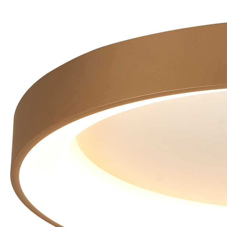 Mantra Niseko II Large 65cm LED Gold Flush Ring Ceiling Light Complete With Remote Control & App - 2700K-6000K Tuneable