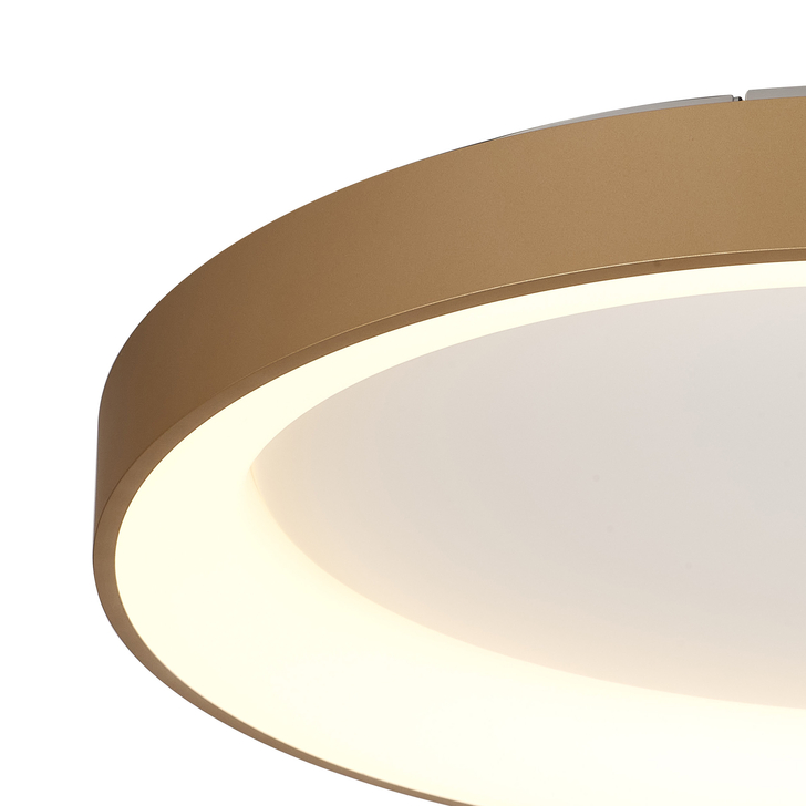 Mantra Niseko II Large 78cm LED Gold Flush Ring Ceiling Light Complete With Remote Control & App - 2700K-6000K Tuneable