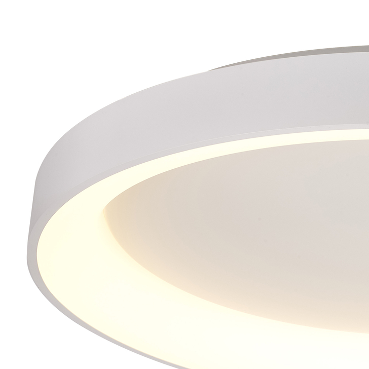 Mantra Niseko II Large 78cm LED White Flush Ring Ceiling Light Complete With Remote Control & App - 2700K-6000K Tuneable