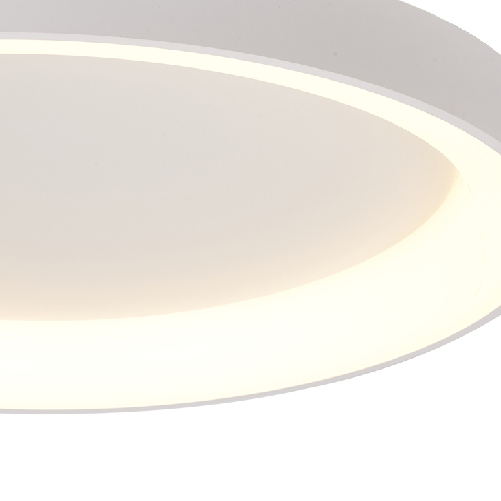 Mantra Niseko II Large 78cm LED White Flush Ring Ceiling Light Complete With Remote Control & App - 2700K-6000K Tuneable