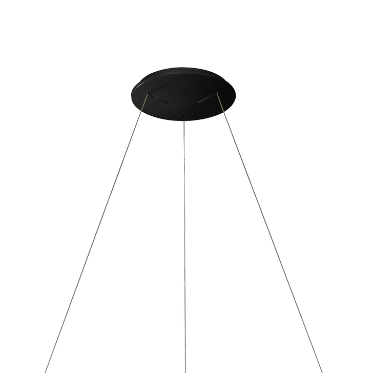 Mantra Niseko II Medium 50cm LED Black Ring Pendant Complete With Remote Control & App - 2700K-6000K Tuneable