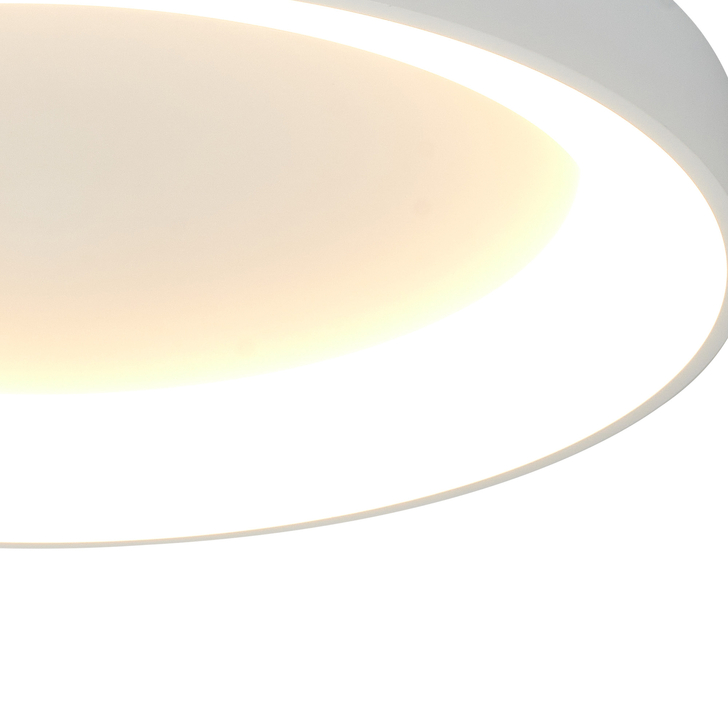 Mantra Niseko II Medium 50cm LED White Flush Ring Ceiling Light Complete With Remote Control & App - 2700K-6000K Tuneable