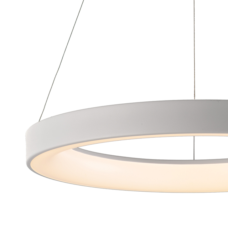 Mantra Niseko II Medium 50cm LED White Ring Pendant Complete With Remote Control & App - 2700K-6000K Tuneable