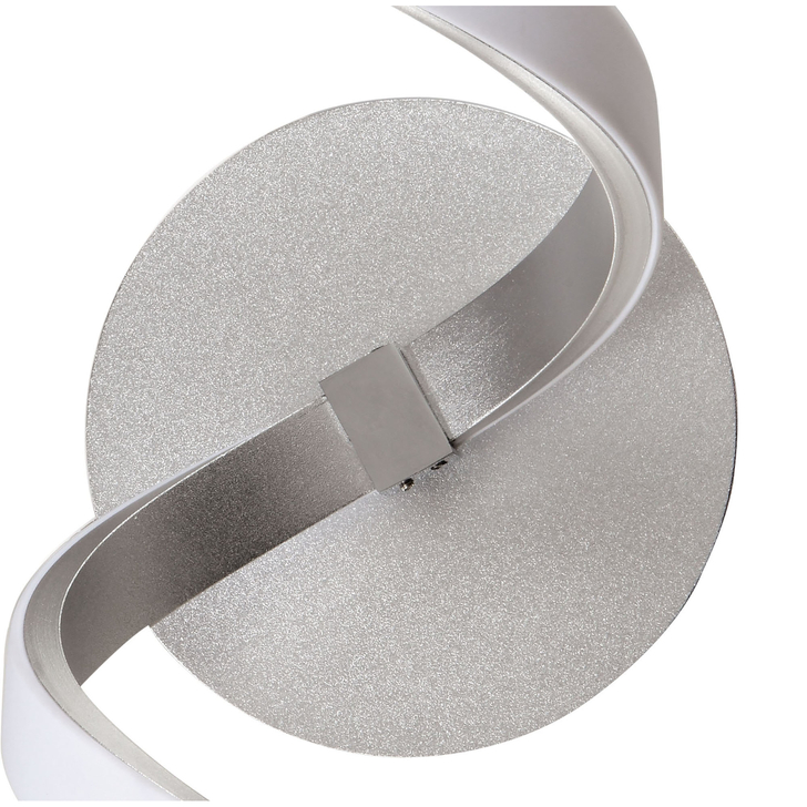 Mantra Nur Silver/Frosted Spiral Led Wall Light - 3000K