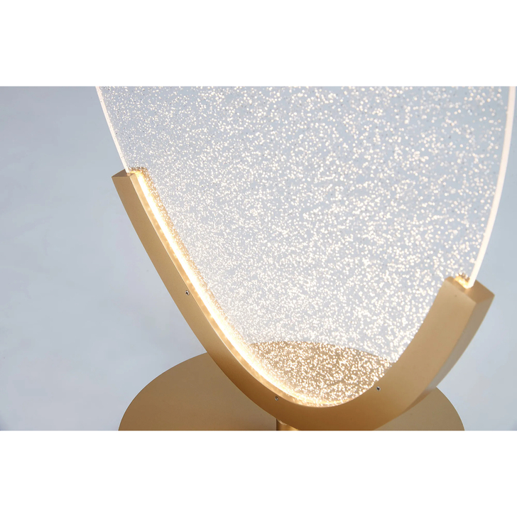 Mantra Oasis 24.5 x 44cm Table Lamp Gold With Unique Acrylic Lens: 12W LED: 3000K: Dimmable