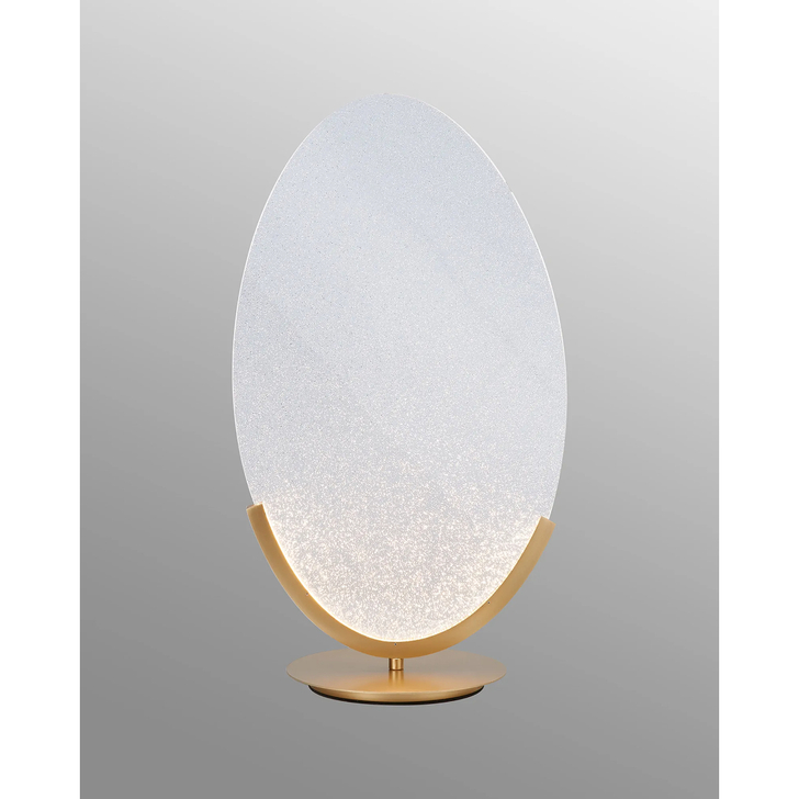Mantra Oasis 39 x 67cm Table Lamp Gold With Unique Acrylic Lens: 15W LED: 3000K: Dimmable