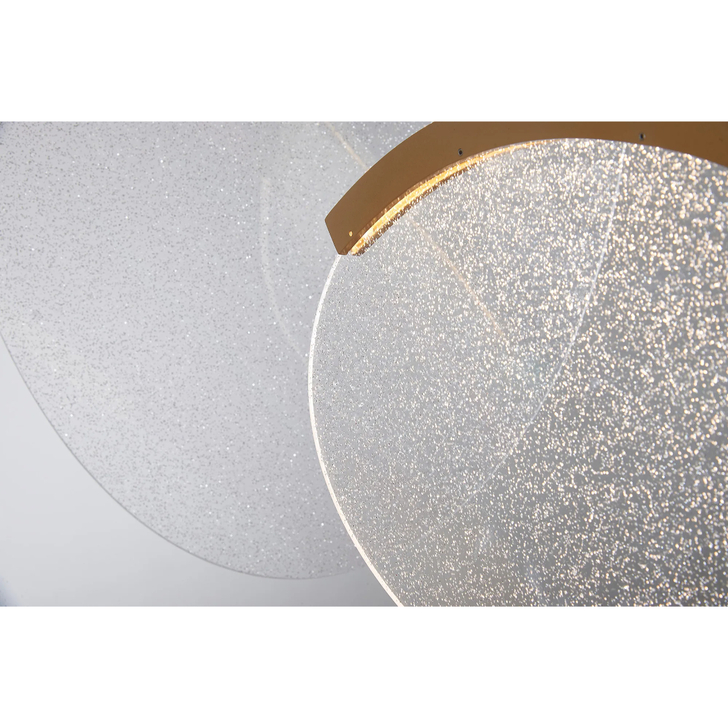 Mantra Oasis 70cm 4 Light Cluster Pendant Gold With Unique Acrylic Lens: 54W LED: 3000K: Triac Dimmable