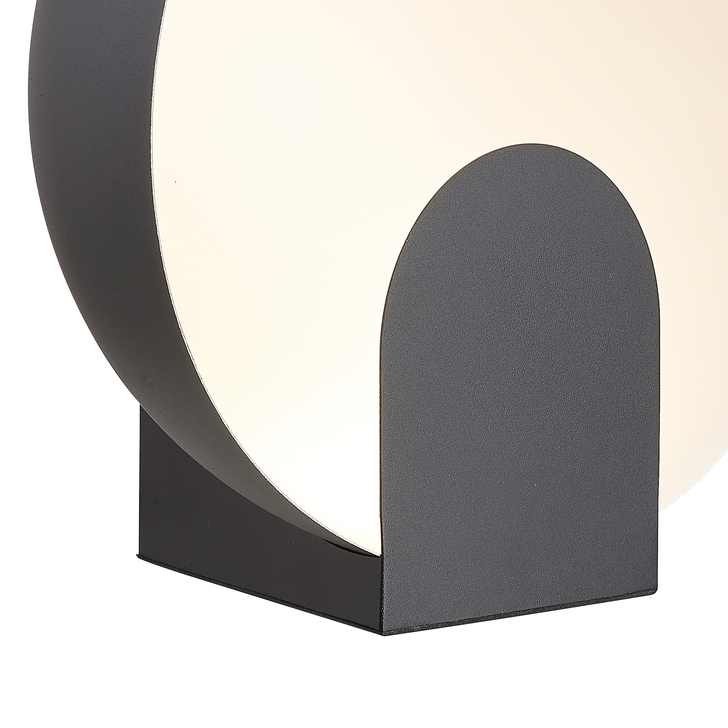 Mantra Oculo Black Round Large Led Table Lamp - 3000K