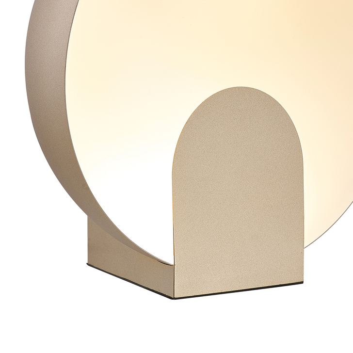 Mantra Oculo Satin Gold Round Led Table Lamp - 3000K