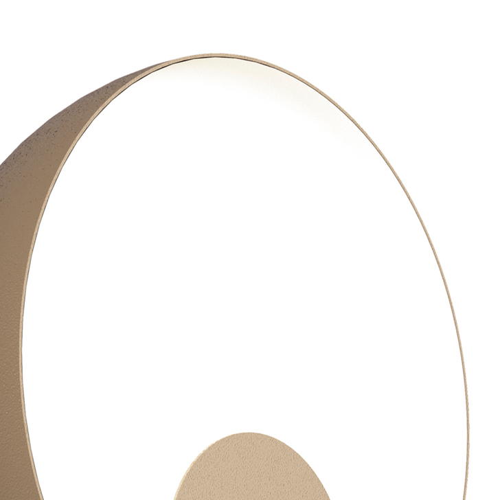 Mantra Oculo Satin Gold Round Led Wall Light - 3000K