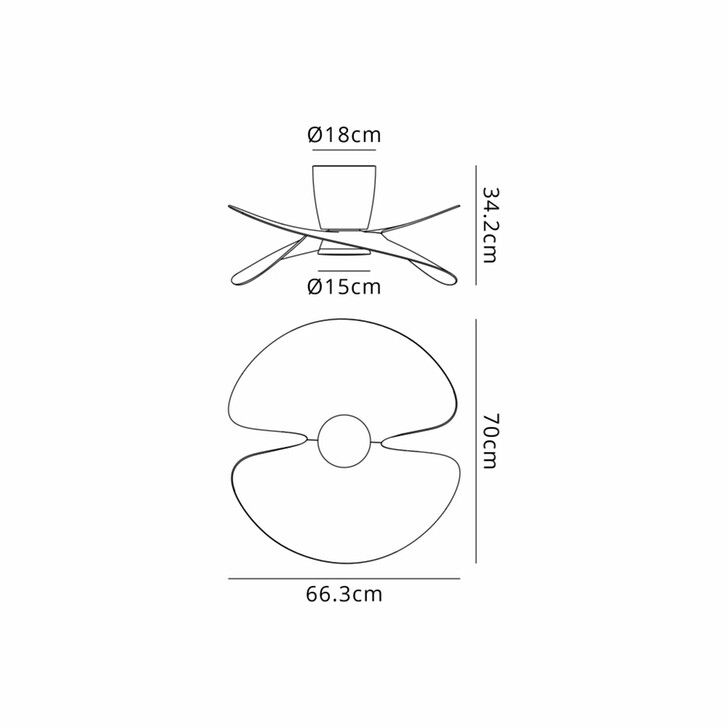 Mantra Ona Black And Wood Led Ceiling Fan Light Complete With Remote - 3000-5000K