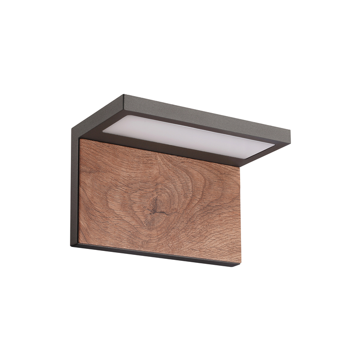 Mantra Ruka Anthracite And Walnut Led Exterior Wall Light - IP54 - 3000K