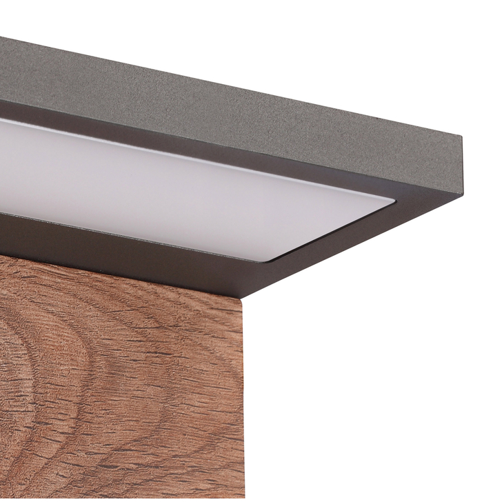 Mantra Ruka Anthracite And Walnut Led Exterior Wall Light - IP54 - 3000K