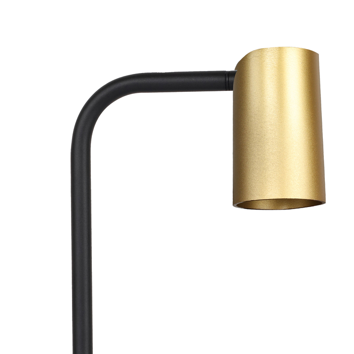 Mantra Sal Matt Black/Satin Gold Adjustable Desk Lamp