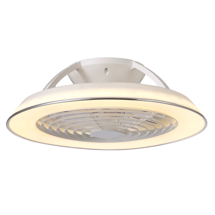 Mantra Samoa White LED Ceiling Light With Built-In Reversible Fan C/W Remote Control