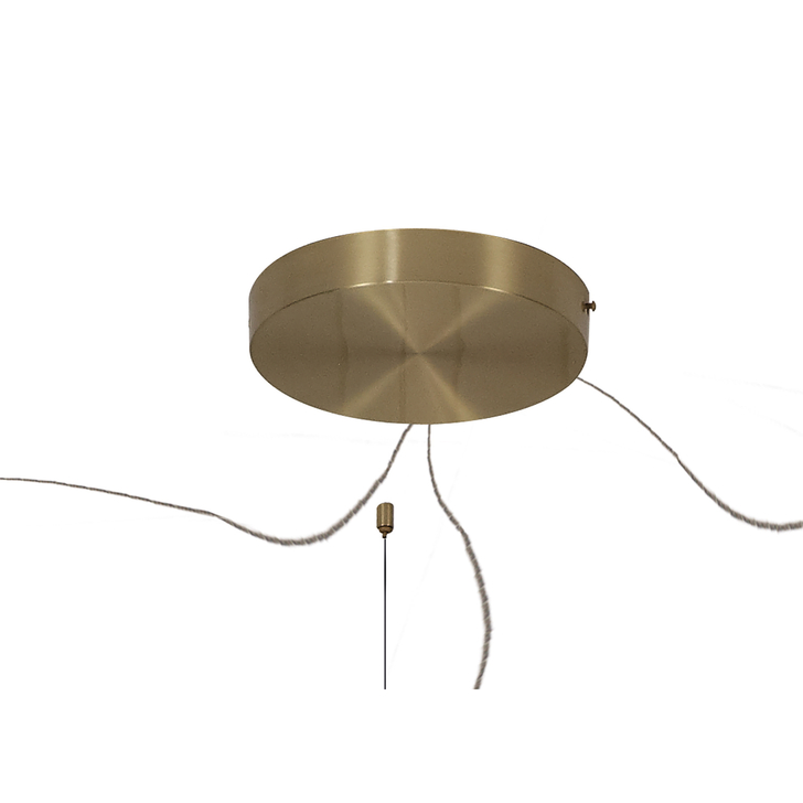 Mantra Shell Extra Large Triple Ring Gold Disc Led Pendant Light - 3000K