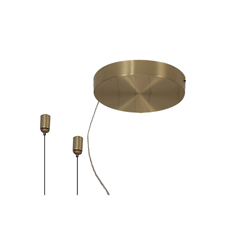 Mantra Shell Gold Round Disc 8 Light Led Pendant Light - 3000K