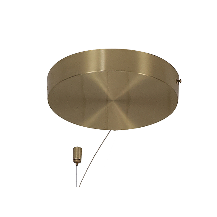 Mantra Shell Gold Round Disc Large 12 Light Led Pendant Light - 3000K