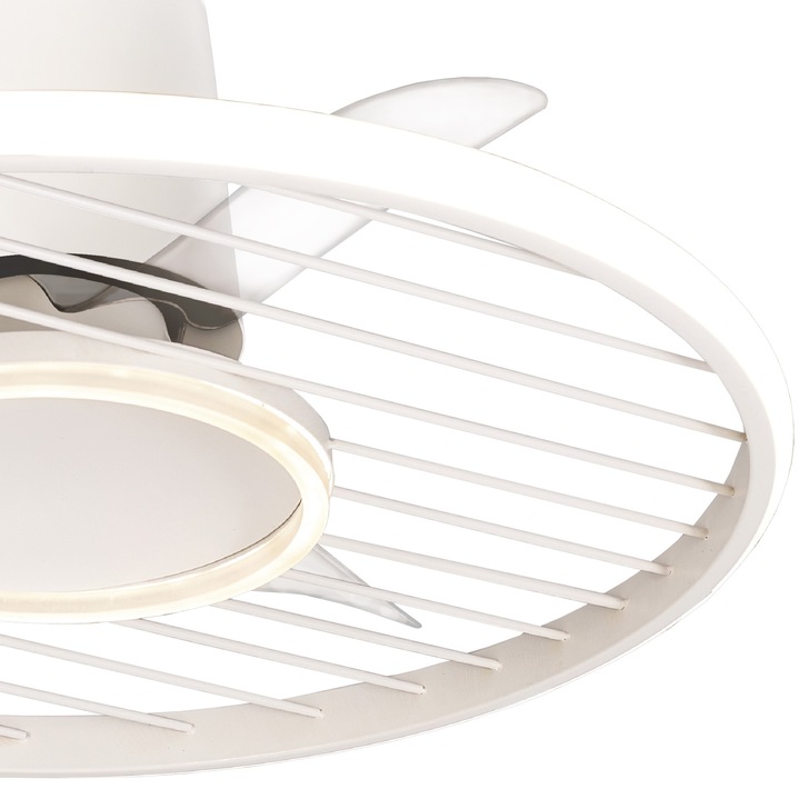 Mantra Soho Fush White Led Ring Ceiling Fan Light Controllable Via Remote Or App - 2700K - 5000K