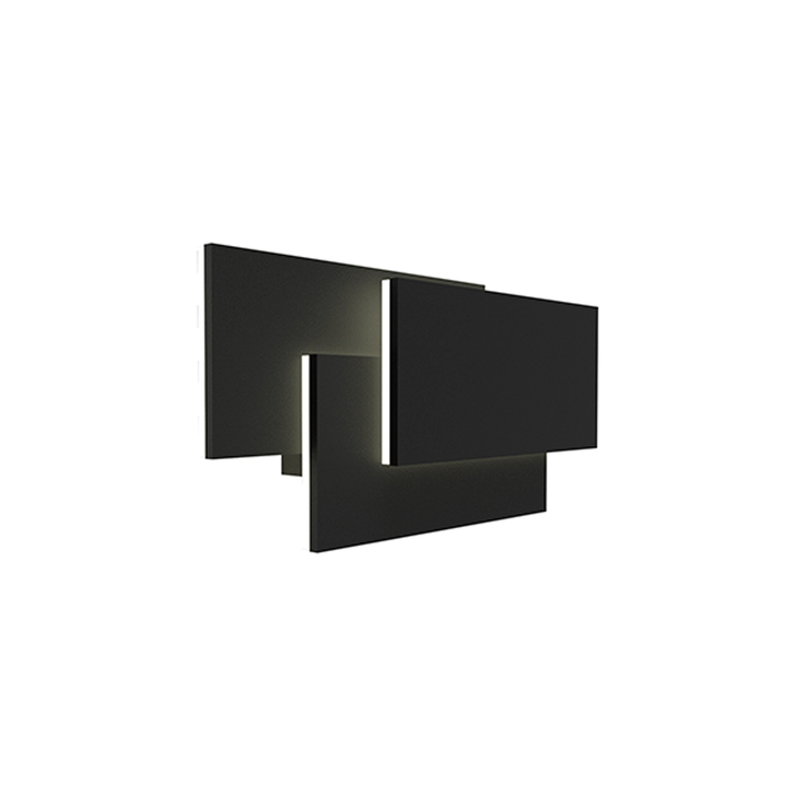 Mantra Tahiti 12W Black XL Trio Rectangle Led Wall Light - 3000K