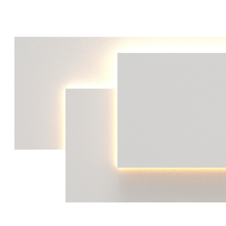 Mantra Tahiti 12W White XL Trio Rectangle Led Wall Light - 3000K