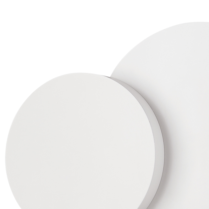 Mantra Tahiti Twin Circle White Flush Led Wall Light - 3000K