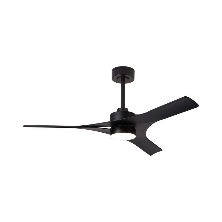 Mantra Thai Semi-Flush Black Led Ceiling Fan Light Complete WIth Remote Control - 2700-5000K