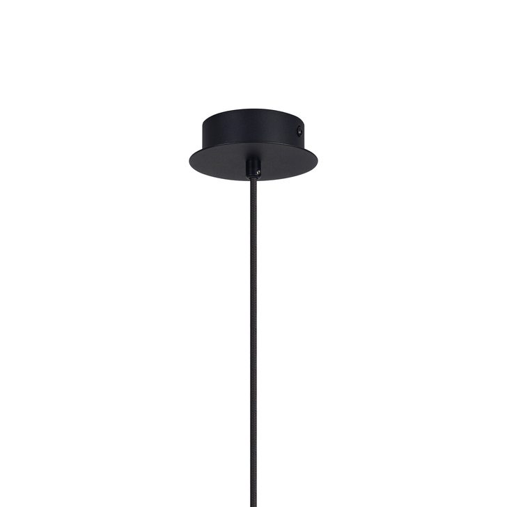 Mantra Tonic Bronze/Black Single Pendant Light With Bronze Glass Complete With 3000K GX53 Led Lamp